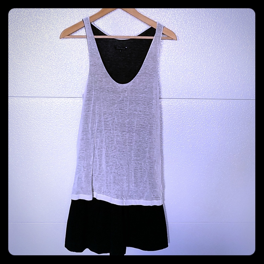 Theory dress with pockets and free scarf!